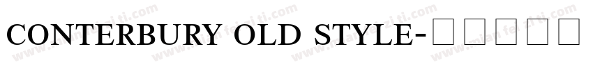 conterbury old style字体转换